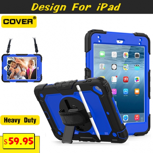 Smart Stand Anti-Drop Case For iPad Mini 4/5 7.9 With Hand Strap And Shoulder Strap