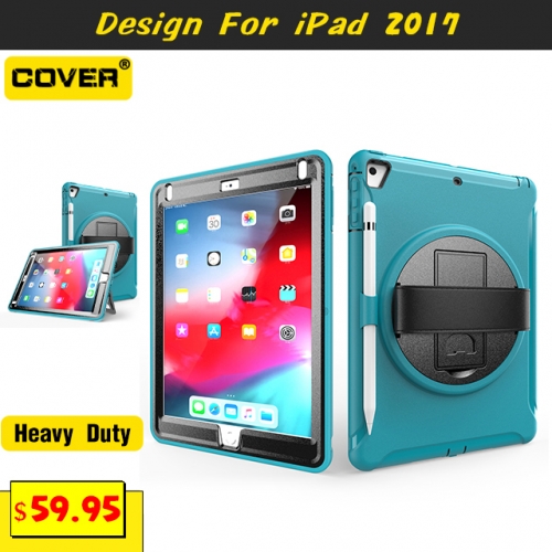 Smart Stand Anti-Drop Case For iPad 9.7 2017/2018/Air 1/2/Pro 9.7 With Pen Slot And Hand Strap