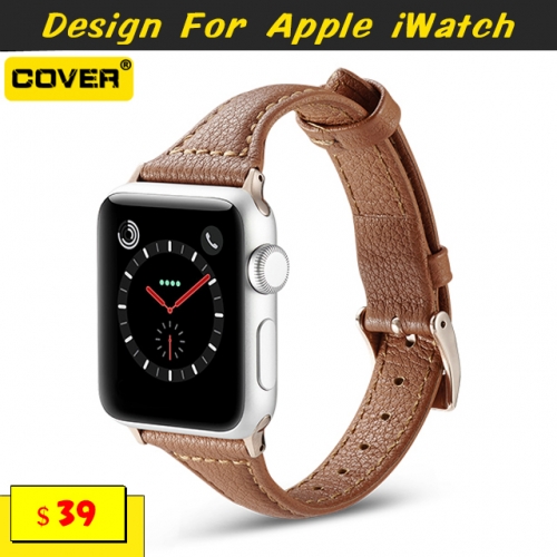 Leather Watchbands For Apple iWatch 1/2/3/4/5/6/SE