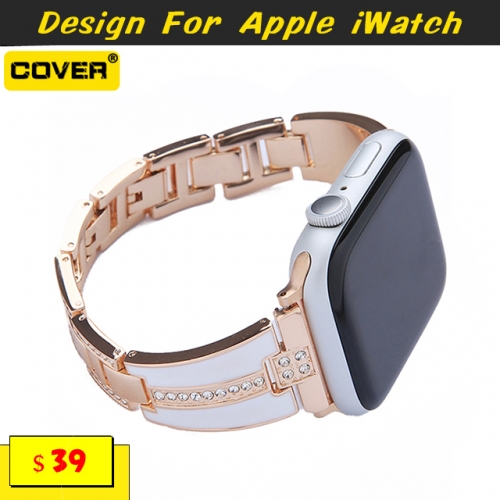 Metal Linked Watchbands For Apple Watch iWatch 1/2/3/4/5/6/SE2/SE