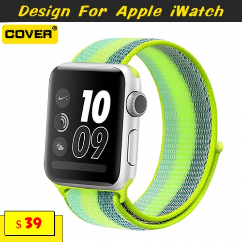 Nylon Fabric Watchbands For Apple Watch Series 6/5/4/3/2/1/SE iWatch 38mm 42mm 40mm 44mm