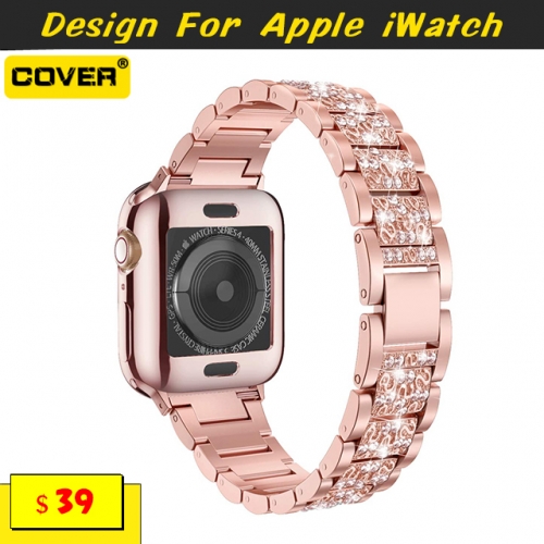 Metal Linked Watchbands For Apple Watch Series Ultra/8/7/6/5/4/3/2/1/SE iWatch 38mm 42mm 40mm 44mm 41mm 45mm 49mm