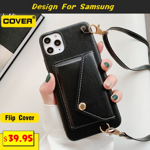 Leather Wallet Case Cover For Samsung Galaxy S21/S21 Plus/S21 Ultra/S20/S10/S10 Plus/S10e/S9/S9 Plus