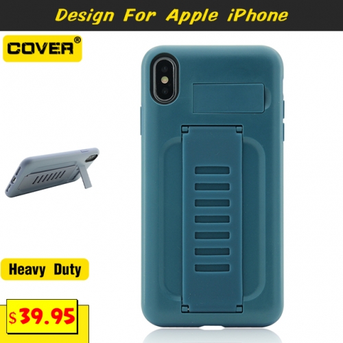 Shockproof Heavy Duty Case For iPhone 7/7 Plus/8/8 Plus/X/XS/XR/XS Max With Kickstand