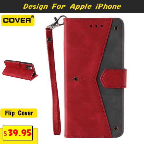 Leather Wallet Case For iPhone 6/7/8 Series/X/XS/XR/XS Max/11/11 Pro/11 Pro Max/12/12 Pro/12 Pro Max/12 Mini