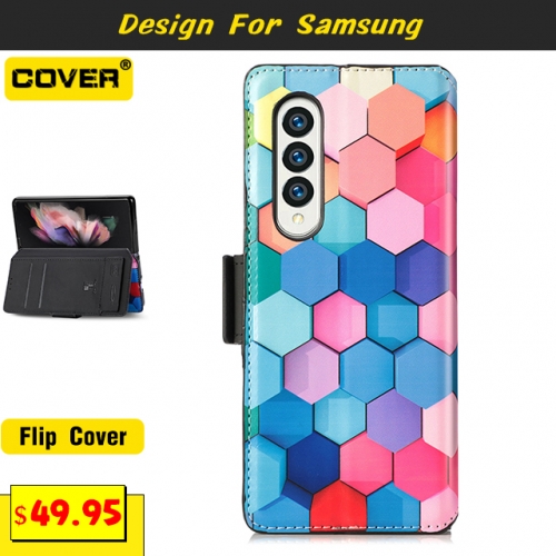 Leather Wallet Case Cover For Samsung Galaxy Z Fold4/3/2