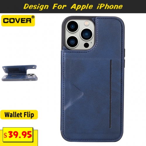 Leather Wallet Case Cover For iPhone 15/15 Plus/15 Pro/15 Pro Max/14/13 Mini/12 Mini/11/X/XS/XR/XS Max/SE3/SE2/8/7/6
