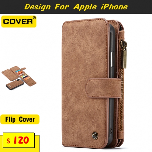 Leather Wallet Case For iPhone 13/13 Pro/13 Pro Max/13 Mini/12/11/X/XS/XR/XS Max/8/7/6 Series