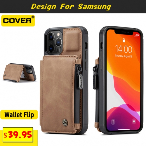 Leather Wallet Case For Samsung Galaxy Note20/Note20Ultra/Note10/Note10Plus