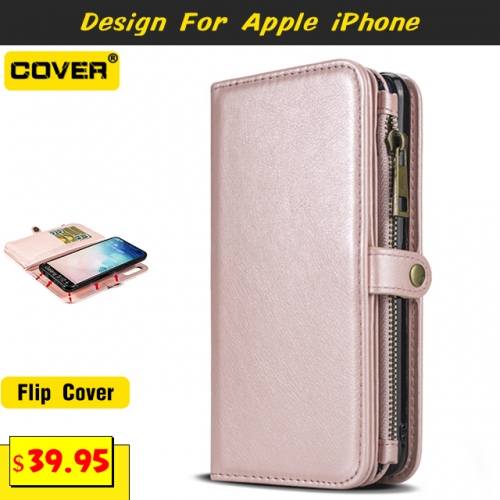 Leather Wallet Case For iPhone 13/13 Pro/13 Pro Max/13 Mini/12/12 Pro/12 Pro Max/12 Mini/11/11 Pro/11 Pro Max