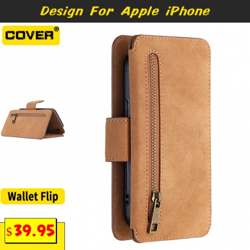 Leather Wallet Case For iPhone 6/7/8 Series/X/XS/XR/XS Max/11/11 Pro/11 Pro Max/12/12 Pro/12 Pro Max/12 Mini