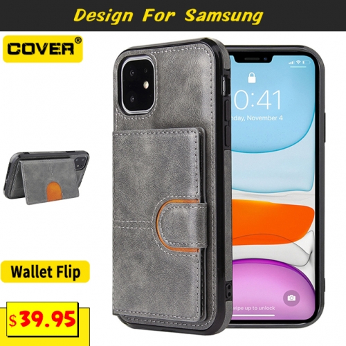 Leather Wallet Case For Samsung Galaxy S10/S10 Plus/S20/S20 Plus/S20 Ultra