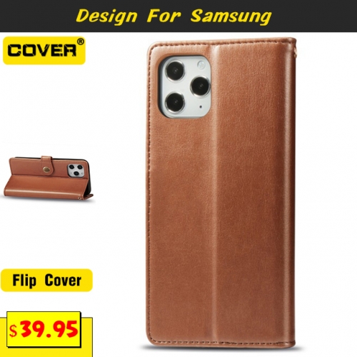 Leather Wallet Case For Samsung Galaxy S20Plus/S20Ultra/S20FE/S20/S10/S10Plus/S10E/S9/S9Plus/S8/S8Plus