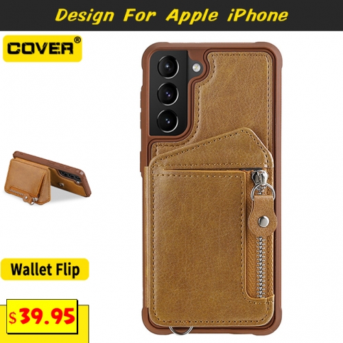 Leather Wallet Case Cover For iPhone 13/13 Pro/13 Pro Max/13 Mini/12 Mini/11/X/XS/XR/XS Max/8/7/6