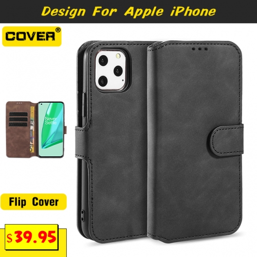Leather Wallet Case Cover For iPhone 15/15 Plus/15 Pro/15 Pro Max/iPhone14/13 Mini/12 Mini/11/X/XS/XR/XS Max/SE2/8/7/6