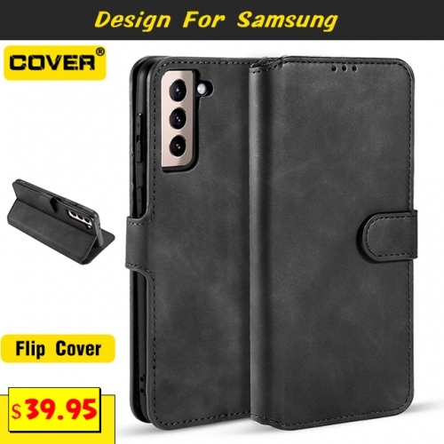 Leather Wallet Case Cover For Samsung Galaxy S21/S21 Plus/S21 Ultra/S21 FE/S22/S20/S10/S10e/S9/S8