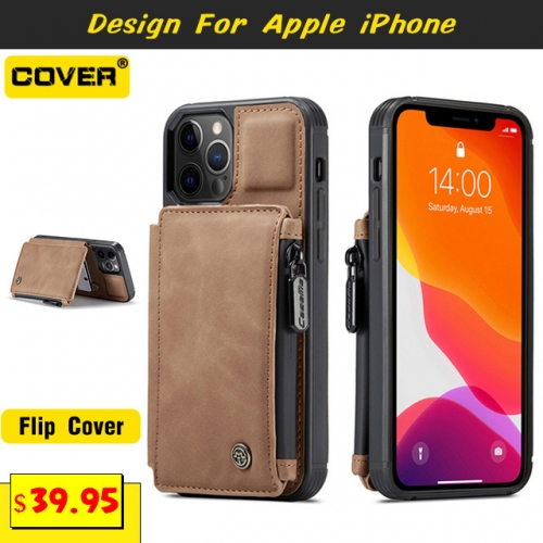 Leather Wallet Case Cover For iPhone 15/15 Plus/15 Pro/15 Pro Max/iPhone14/13 Mini/12 Mini/11/X/XS/XR/XS Max/SE3/SE2/8/7