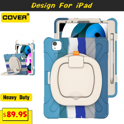 Handle Grip Heavy Duty Case For iPad Air 5/4 10.9 With Pen Slot And Shoulder Strap
