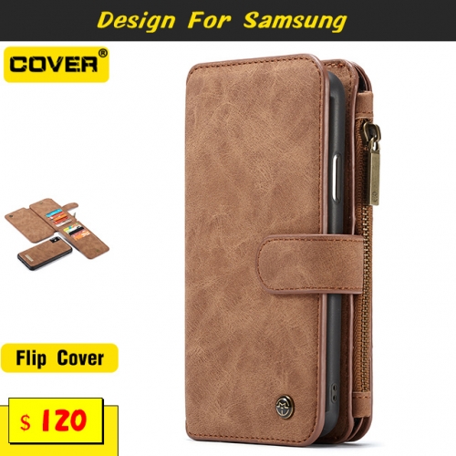 Leather Wallet Case Cover For Samsung Galaxy S23/S23 Plus/S23 Ultra/S22/S21/S20/S10/S9