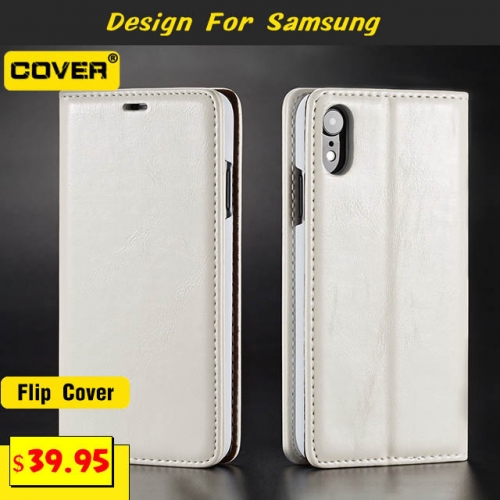 Leather Flip Cover Case For Samsung Galaxy S20/S20 Plus/S20 Ultra/S10/S10 Plus/S9/S9 Plus/S8/S8 Plus