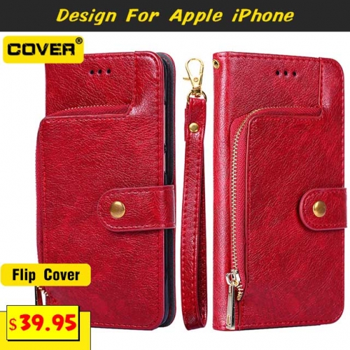 Leather Wallet Case Cover For iPhone 15/15 Plus/15 Pro/15 Pro Max/14/13/12/11/X/XS/XR/XS Max/SE3/SE2/8/7/6