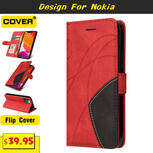Leather Wallet Case Cover For Nokia G50/G20/G10/5.4/3.4/X20
