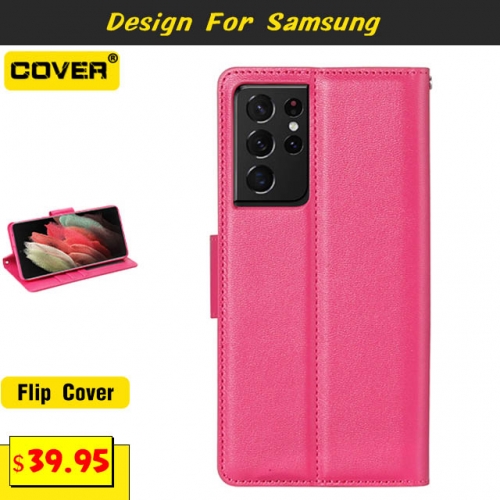 Leather Wallet Case Cover For Samsung Galaxy S23/S23 Plus/S23 Ultra/S22/S21/S20/S20 FE/S10/S10e