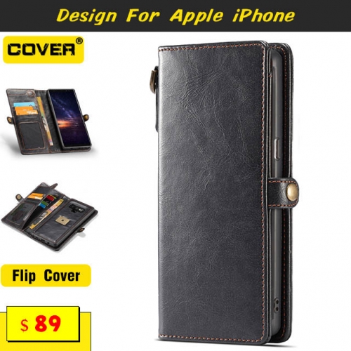 Leather Wallet Case For iPhone 12/12 Pro/12 Pro Max/12 Mini/11/11 Pro/11 Pro Max/X/XS/XR/XS Max/6/7/8 Series