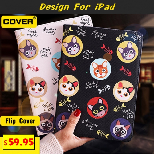 Leather Flip Cover For iPad 10.2/9.7 & Pro 11/10.5/9.7 & Air 4/2/1 & Mini 5/4/3/2/1