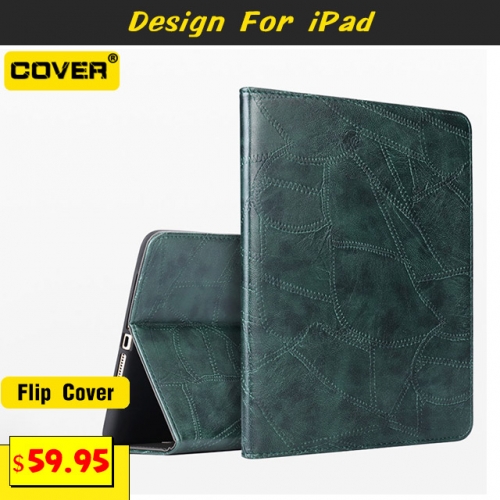 Leather Flip Cover For iPad 10.2/9.7 & Pro 11 & Air 4/3 & Mini 5/4/3/2/1