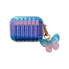 Purple Blue With Butterfly Charm