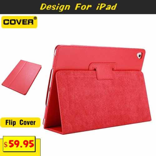 Leather Flip Cover Case For iPad 10.2/9.7 & Pro 11/10.5/9.7 & Air 4/3/2/1 & Mini 6/5/4/3/2/1