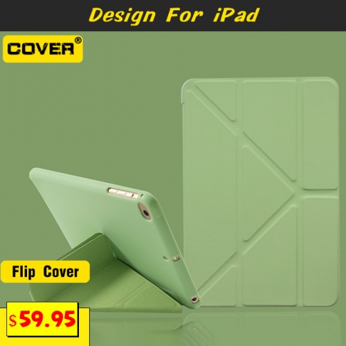 Leather Flip Cover Case For iPad 10.2/9.7 & Pro 11/10.5/9.7 & Air 5/4/3/2/1 & Mini 5/4/3/2/1