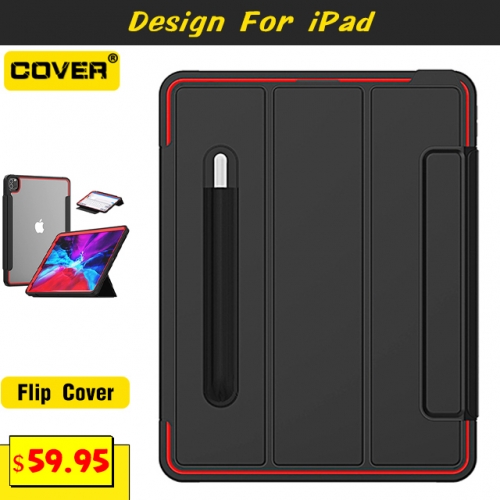 Anti-Drop Flip Cover For iPad Pro 12.9 2022/2021/2020/2018 With Pen Slot