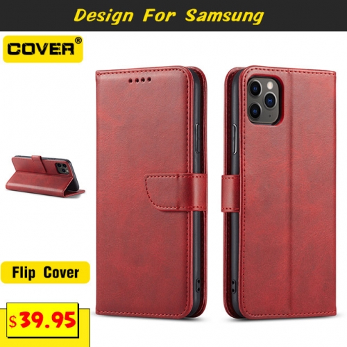 Leather Wallet Case Cover For Samsung Galaxy S23/S23 Plus/S23 Ultra/S22/S22 Plus/S22 Ultra