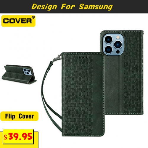 Leather Wallet Case Cover For Samsung Galaxy S23/S23 Plus/S23 Ultra/S22/S21/S21 FE