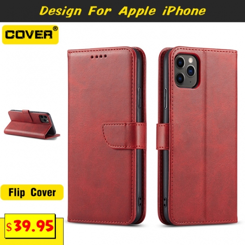 Leather Wallet Case Cover For iPhone 15/15 Plus/15 Pro/15 Pro Max/14/13 Mini/12 Mini/11/X/XS/XR/XS Max/SE3/SE2/8/7/6