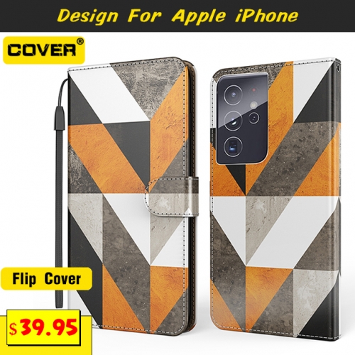 Leather Wallet Case For iPhone 12/12 Pro/12 Pro Max/12 Mini/11/11 Pro/11 Pro Max/X/XS/XR/XS Max/SE2/6/7/8 Series