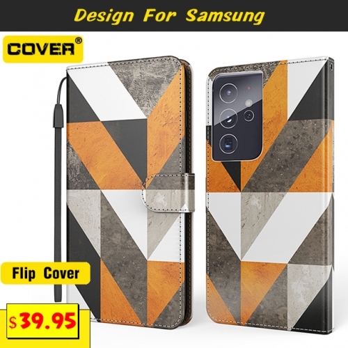Leather Wallet Case Cover For Samsung Galaxy S21/S21 Plus/S21 Ultra/S21 FE/S20 FE