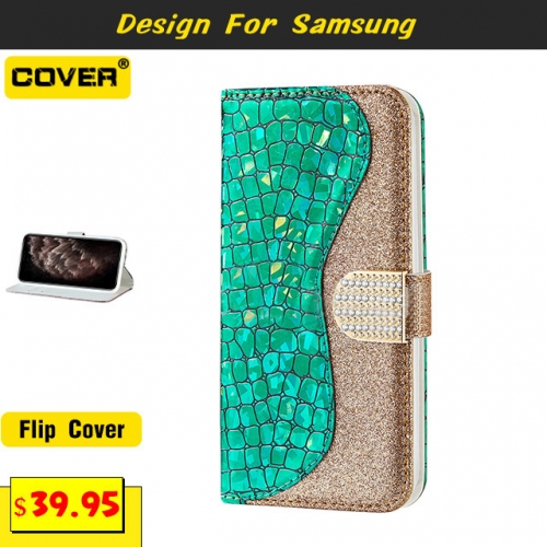 Leather Wallet Case Cover For Samsung Galaxy S23/S23 Plus/S23 Ultra/S22/S21 FE/S20/S10/S10e/S9