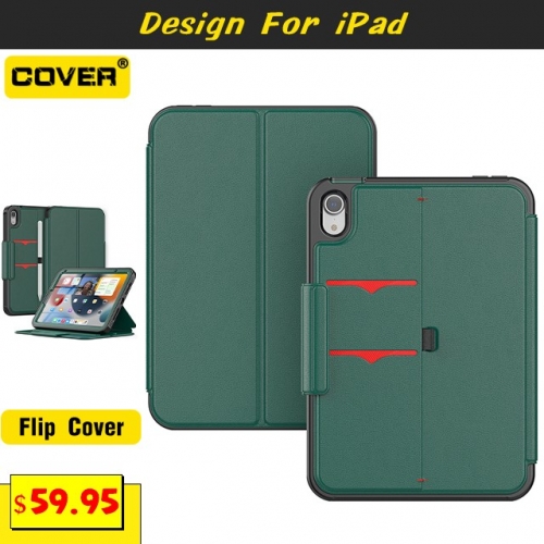 Leather Flip Cover Case For iPad 10.2/9.7 & Pro 11/9.7 & Air 5/4/2/1 & Mini 6/5/4
