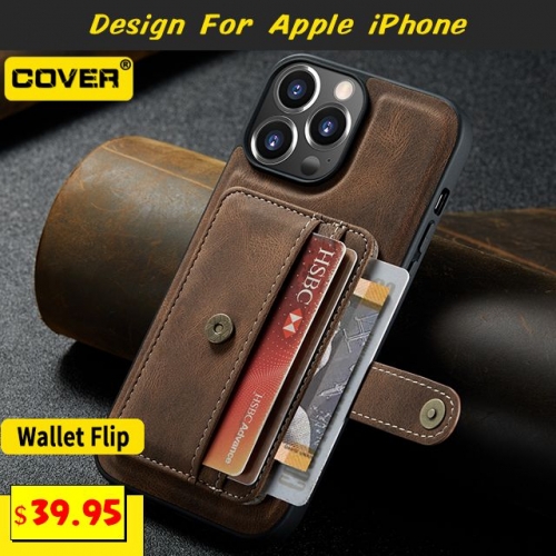Leather Wallet Case Cover For iPhone 13/13 Pro/13 Pro Max/13 Miini/12 Mini/11/X/XS/XR/XS Max/SE2/8/7