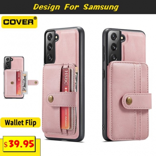 Leather Wallet Case Cover For Samsung Galaxy S23/S23 Plus/S23 Ultra/S22/S21/S20/S20 FE