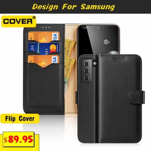 Leather Wallet Case Cover For Samsung Galaxy S21/S21 Ultra/S21 FE