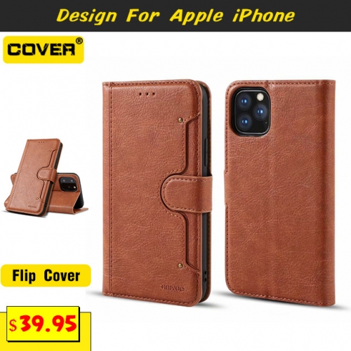 Leather Wallet Case Cover For iPhone 15/15 Plus/15 Pro/15 Pro Max/iPhone14/13 Mini/12 Mini