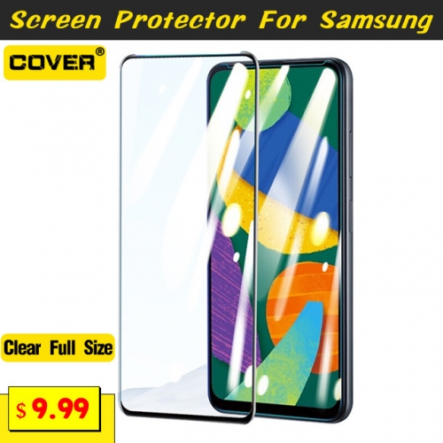 2PCS Clear Full Size Tempered Glass Screen Protector For Samsung Galaxy S23/S23 Plus/S22/S22 Plus/S21/S21 Plus/S21 FE/S20 FE/S10e