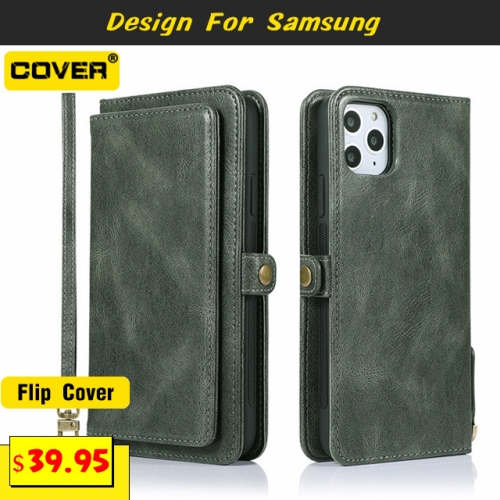 Leather Wallet Case Cover For Samsung Galaxy S20/S20 Plus/S20 Ultra/S10/S10 Plus/S9/S9 Plus/S8/S8 Plus