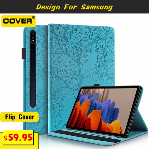 Leather Flip Cover Case For Samsung Galaxy Tab S8/S7/S6 Lite/S5e