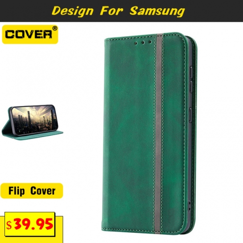 Leather Wallet Case Cover For Samsung Galaxy S23/S23 Plus/S23 Ultra/S22/S21/S20/S20 FE/S10/S9