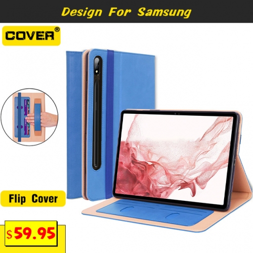 Flip Cover For Samsung Galaxy Tab S8/S8 Plus/S8 Ultra/A8